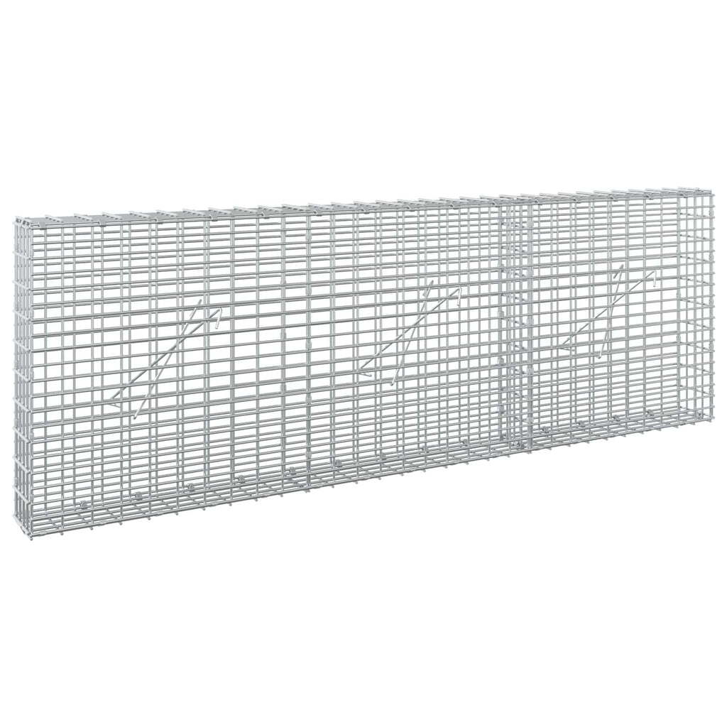 vidaXL Gabion z drutu 3,5 mm i siatką 5x2,5 cm 150x10x50 cm