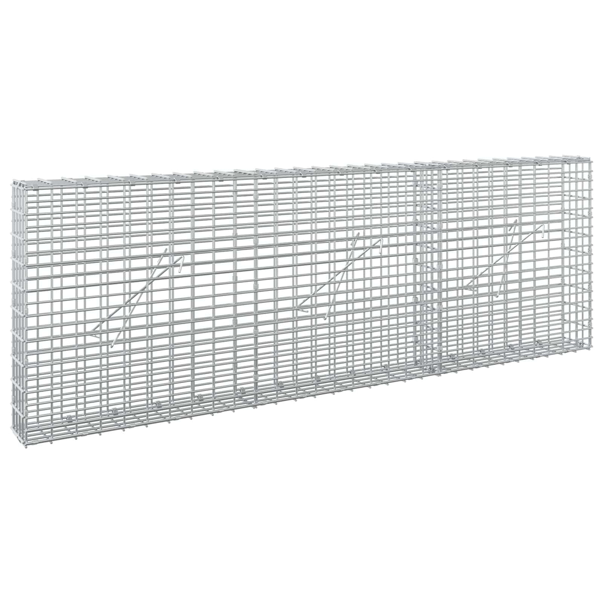 vidaXL Gabion z drutu 3,5 mm i siatką 5x2,5 cm 150x10x50 cm