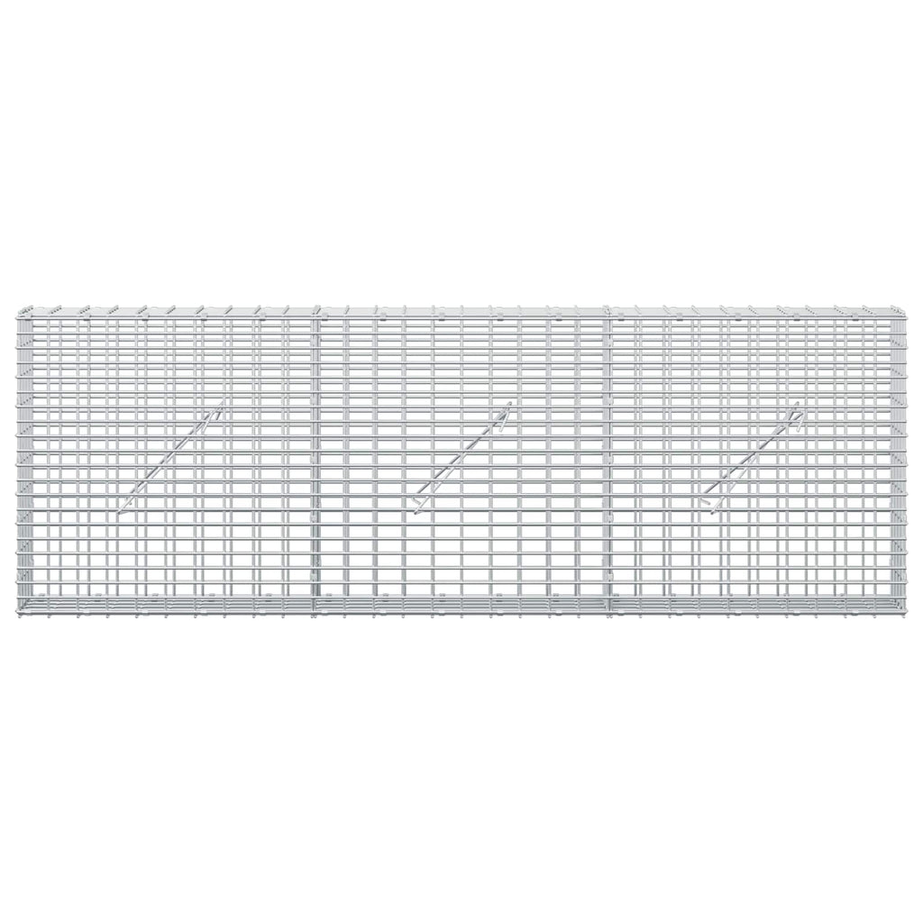 vidaXL Gabion z drutu 3,5 mm i siatką 5x2,5 cm 150x10x50 cm