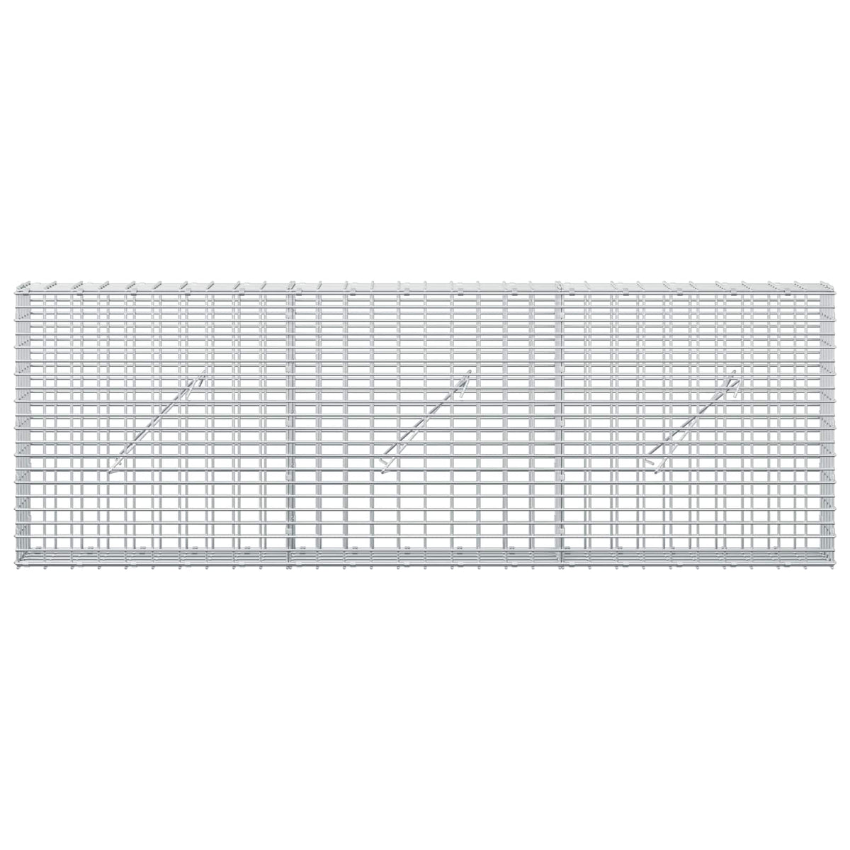 vidaXL Gabion z drutu 3,5 mm i siatką 5x2,5 cm 150x10x50 cm