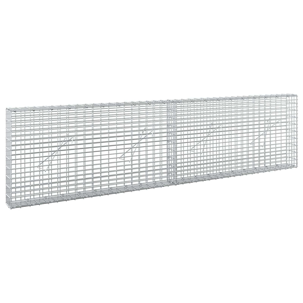 vidaXL Gabion z drutu 3,5 mm i siatką 5x2,5 cm 200x10x50 cm