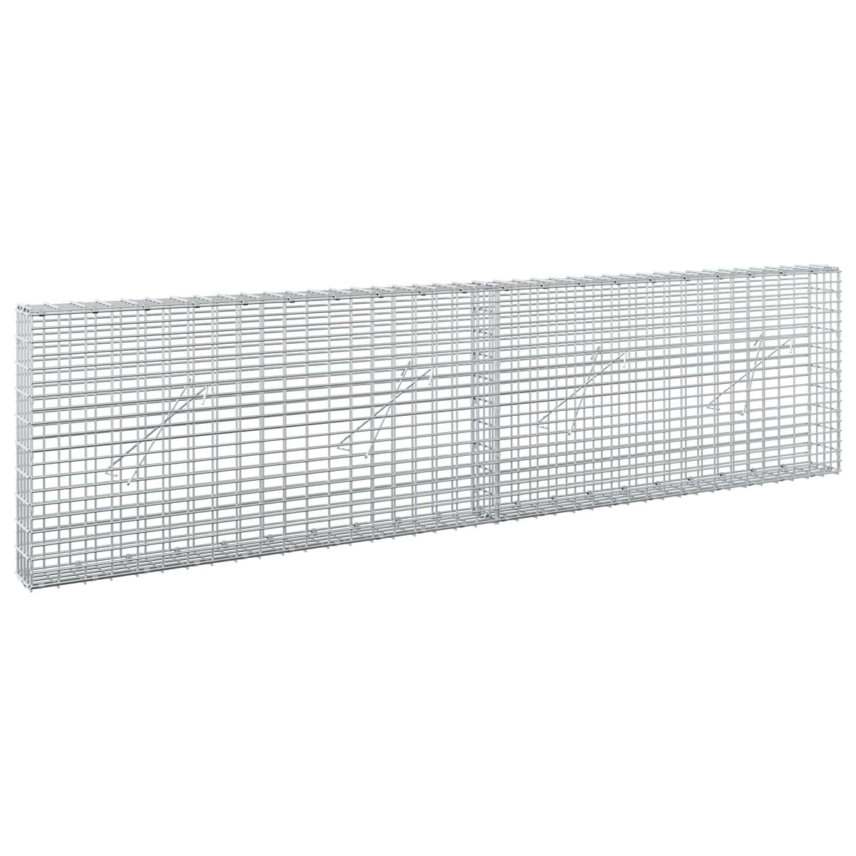 vidaXL Gabion z drutu 3,5 mm i siatką 5x2,5 cm 200x10x50 cm