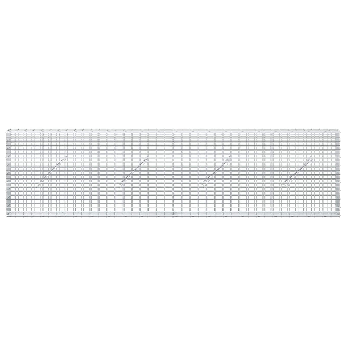 vidaXL Gabion z drutu 3,5 mm i siatką 5x2,5 cm 200x10x50 cm