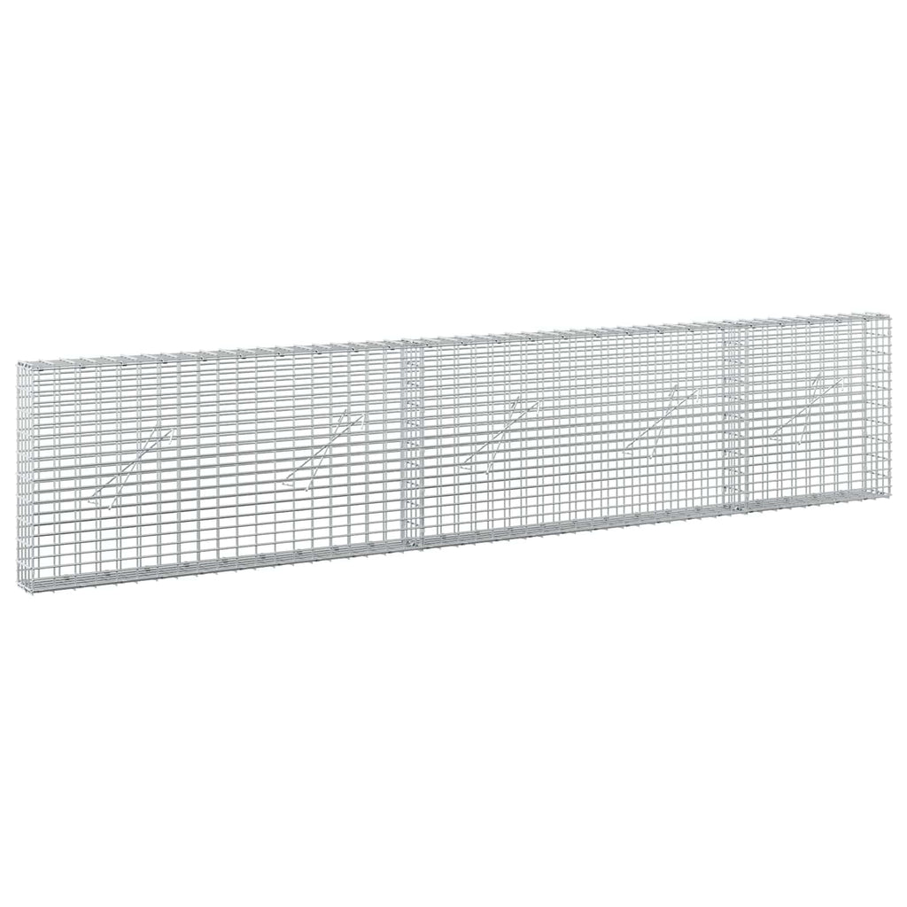 vidaXL Gabion z drutu 3,5 mm i siatką 5x2,5 cm 250x10x50 cm