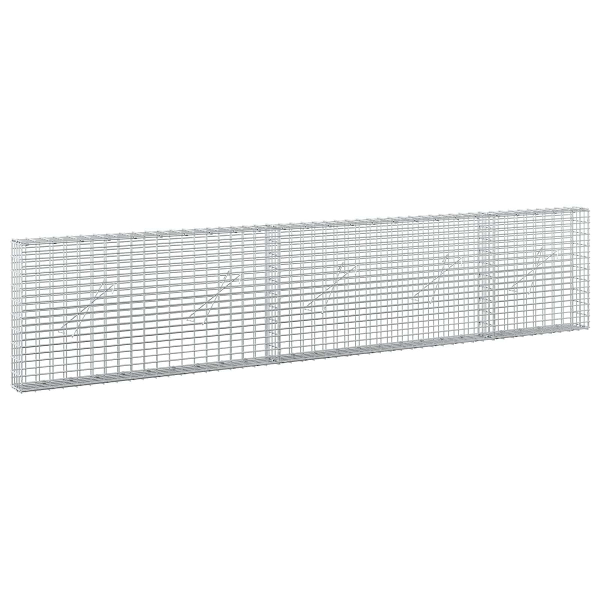 vidaXL Gabion z drutu 3,5 mm i siatką 5x2,5 cm 250x10x50 cm