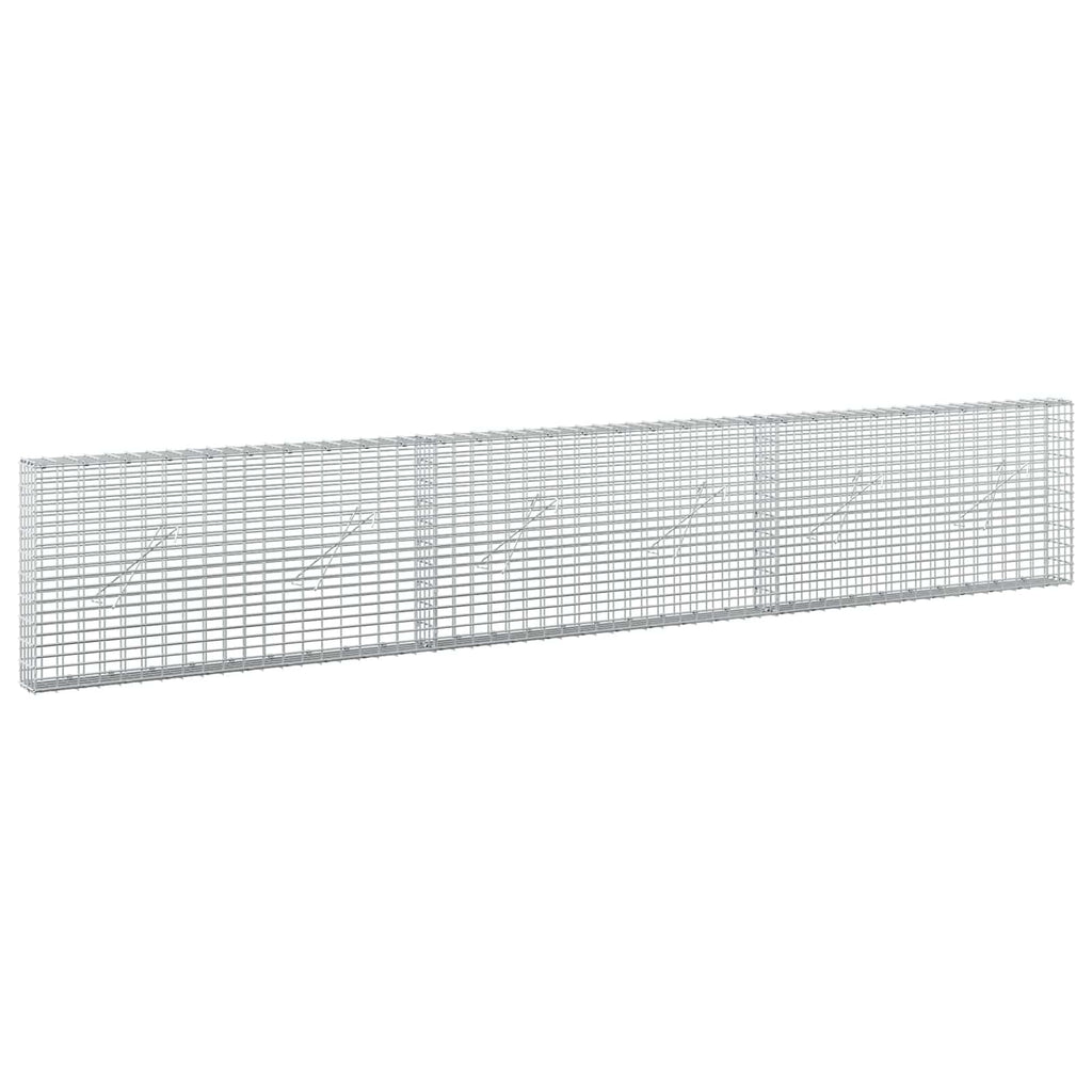 vidaXL Gabion z drutu 3,5 mm i siatką 5x2,5 cm 300x10x50 cm