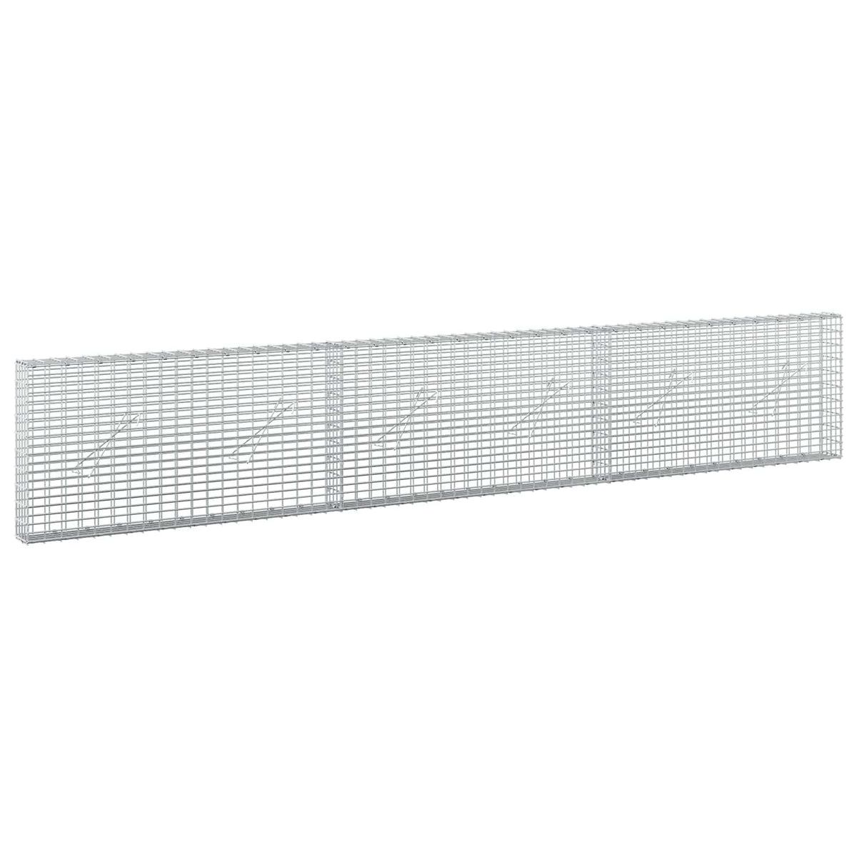 vidaXL Gabion z drutu 3,5 mm i siatką 5x2,5 cm 300x10x50 cm