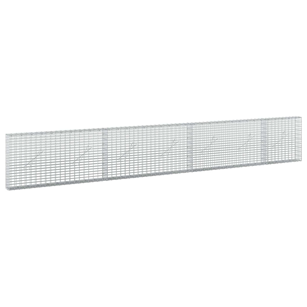 vidaXL Gabion z drutu 3,5 mm i siatką 5x2,5 cm 350x10x50 cm