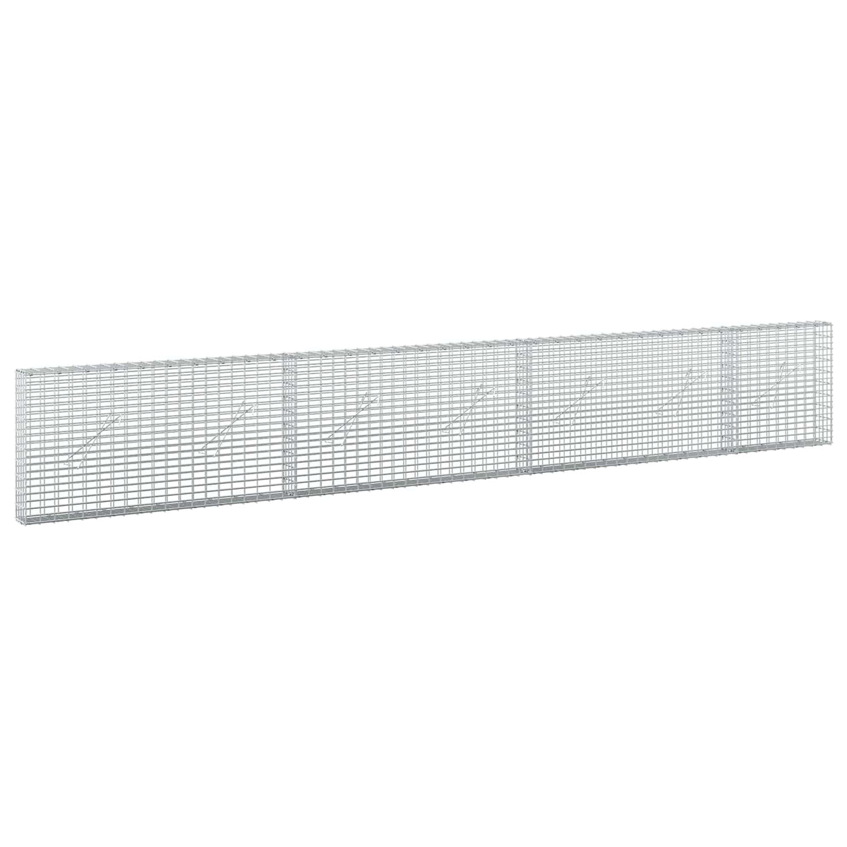 vidaXL Gabion z drutu 3,5 mm i siatką 5x2,5 cm 350x10x50 cm