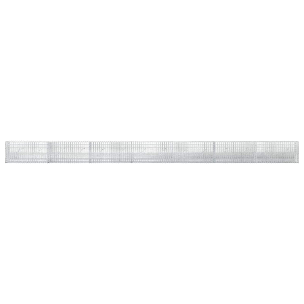 vidaXL Gabion z drutu 3,5 mm i siatką 5x2,5 cm 700x10x50 cm