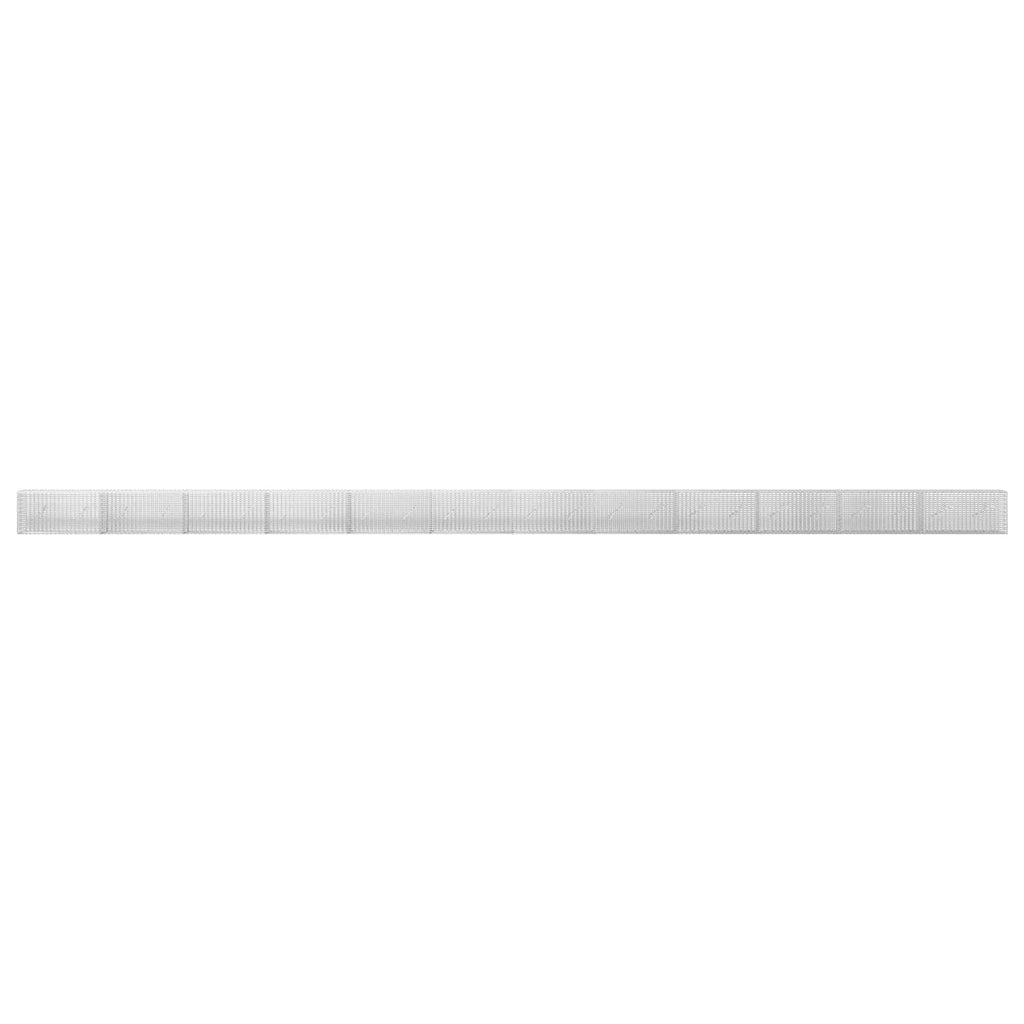vidaXL Gabion z drutu 3,5 mm i siatką 5x2,5 cm 1200x10x50 cm
