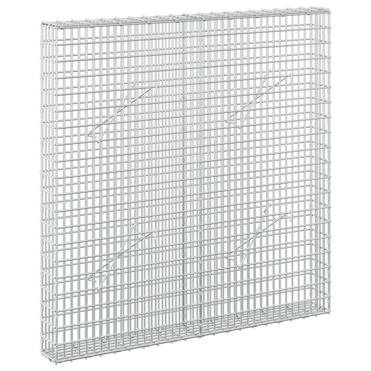 vidaXL Gabion z drutu 3,5 mm i siatką 5x2,5 cm 100x10x100 cm