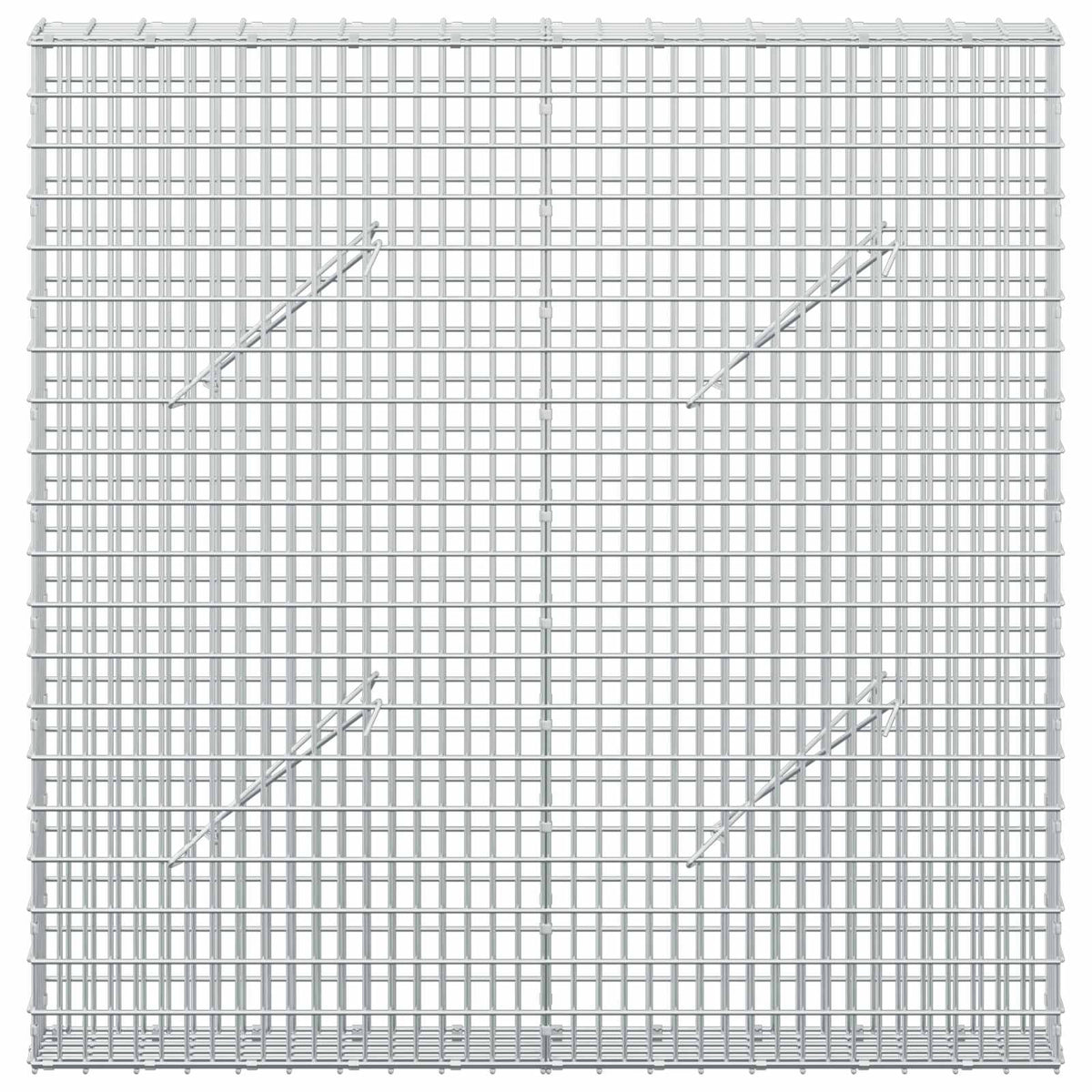 vidaXL Gabion z drutu 3,5 mm i siatką 5x2,5 cm 100x10x100 cm