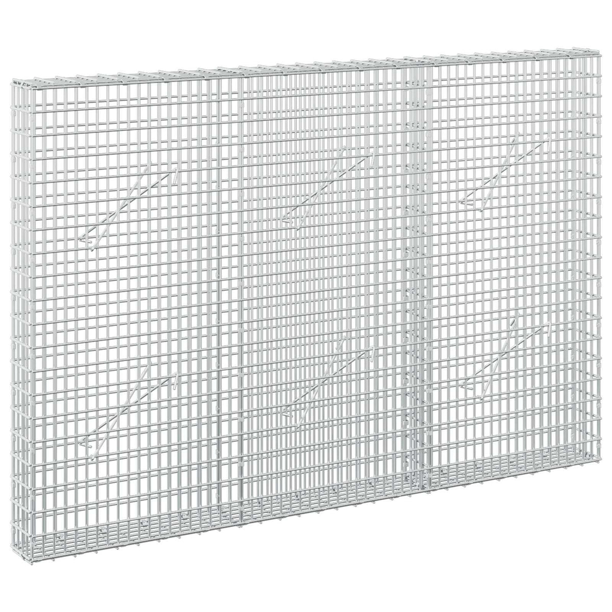 vidaXL Gabion z drutu 3,5 mm i siatką 5x2,5 cm 150x10x100 cm