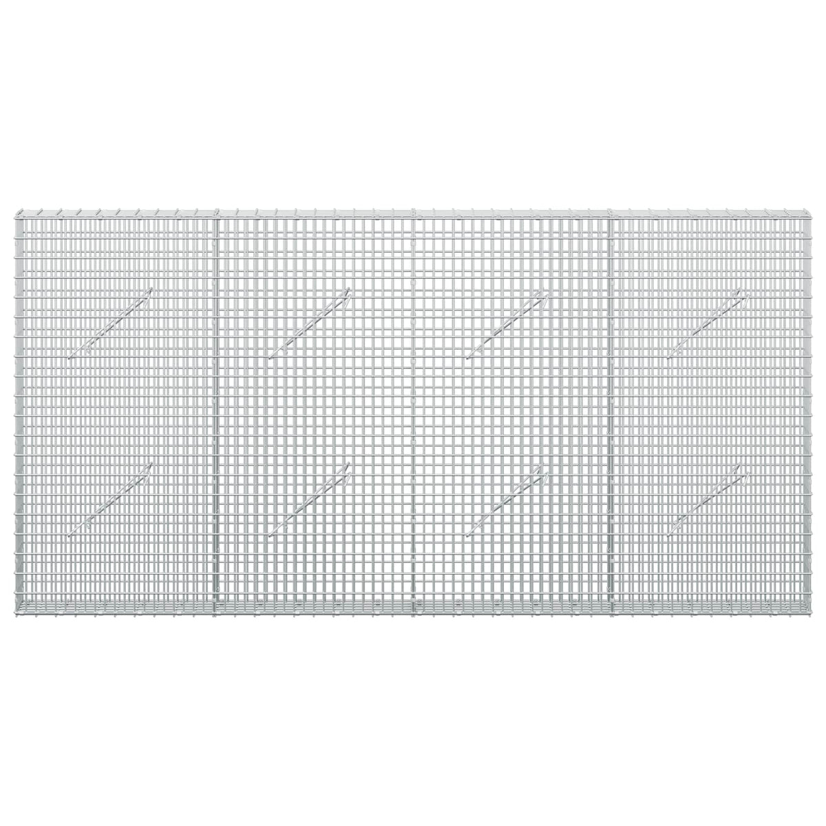 vidaXL Gabion z drutu 3,5 mm i siatką 5x2,5 cm 200x10x100 cm