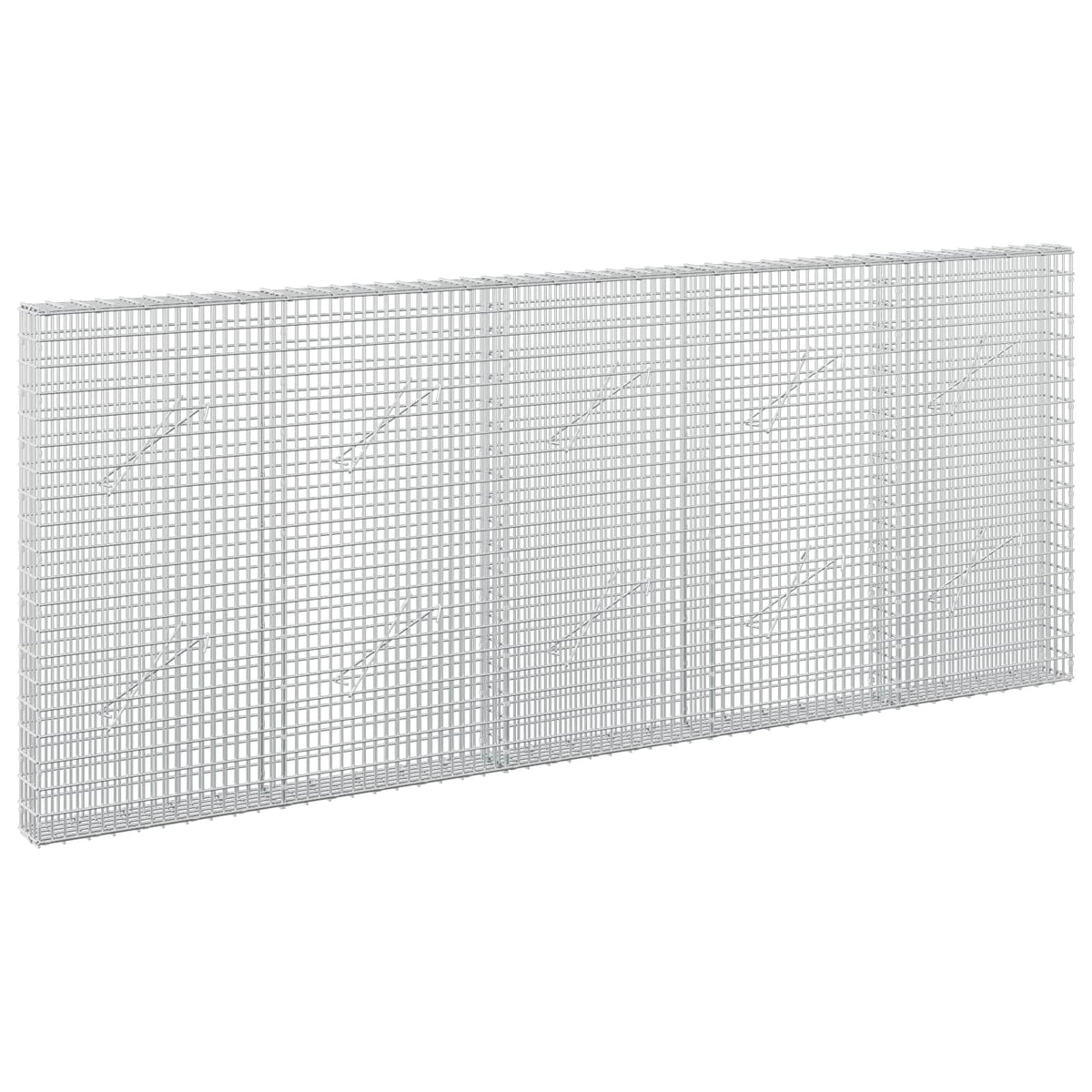 vidaXL Gabion z drutu 3,5 mm i siatką 5x2,5 cm 250x10x100 cm