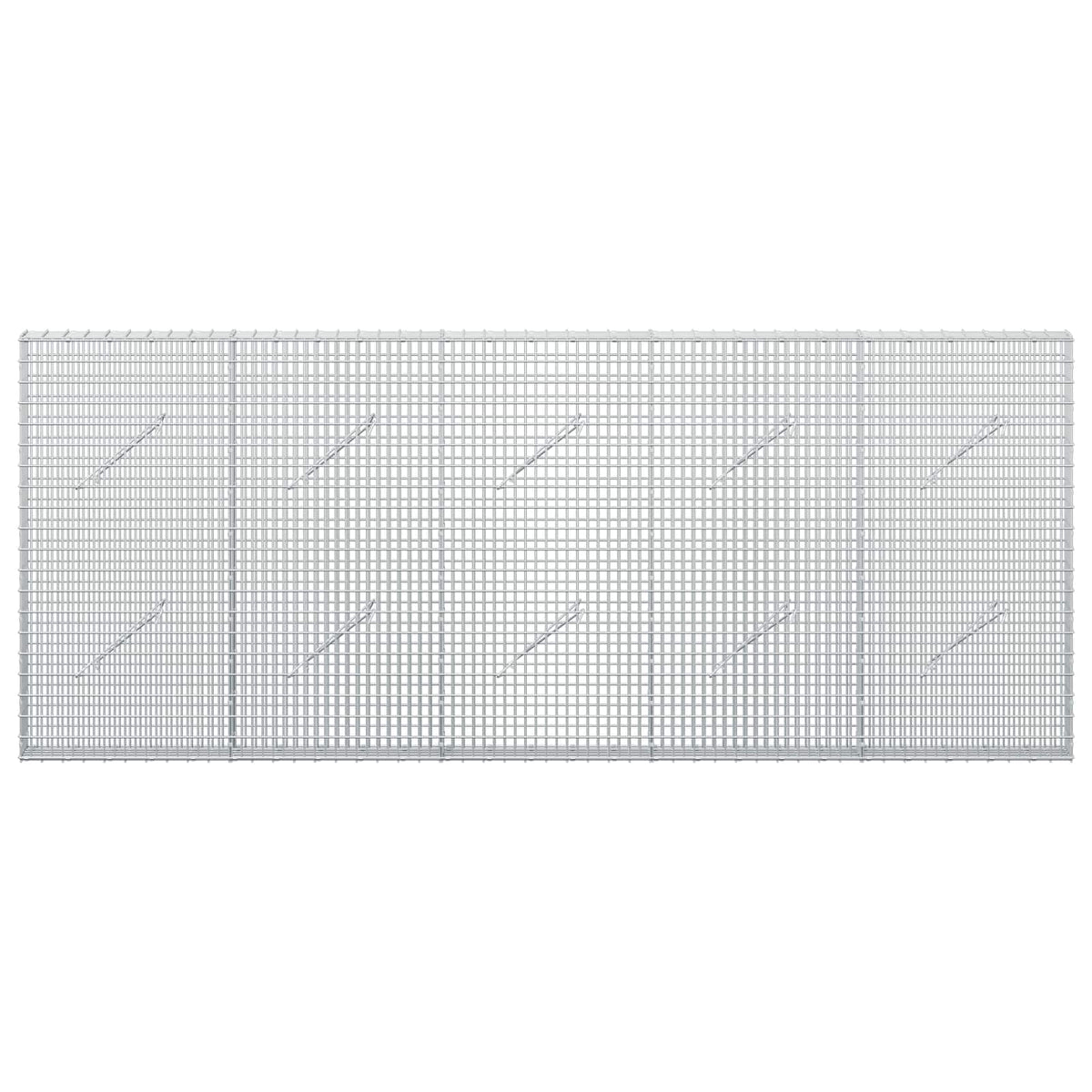 vidaXL Gabion z drutu 3,5 mm i siatką 5x2,5 cm 250x10x100 cm