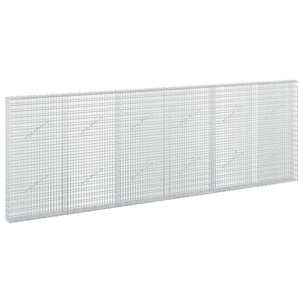 vidaXL Gabion z drutu 3,5 mm i siatką 5x2,5 cm 300x10x100 cm