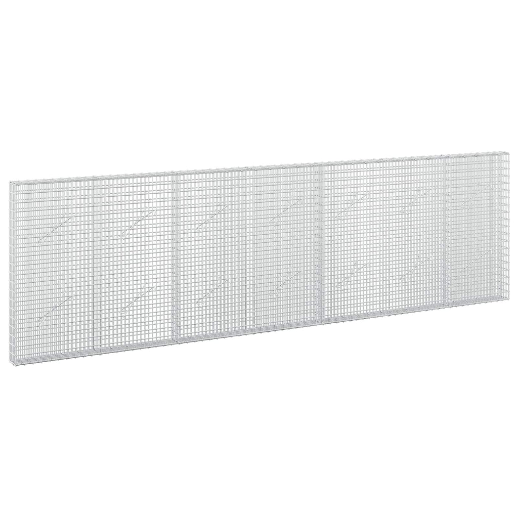 vidaXL Gabion z drutu 3,5 mm i siatką 5x2,5 cm 350x10x100 cm