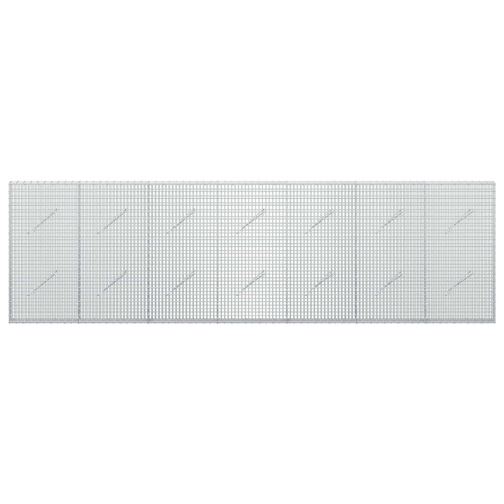 vidaXL Gabion z drutu 3,5 mm i siatką 5x2,5 cm 350x10x100 cm