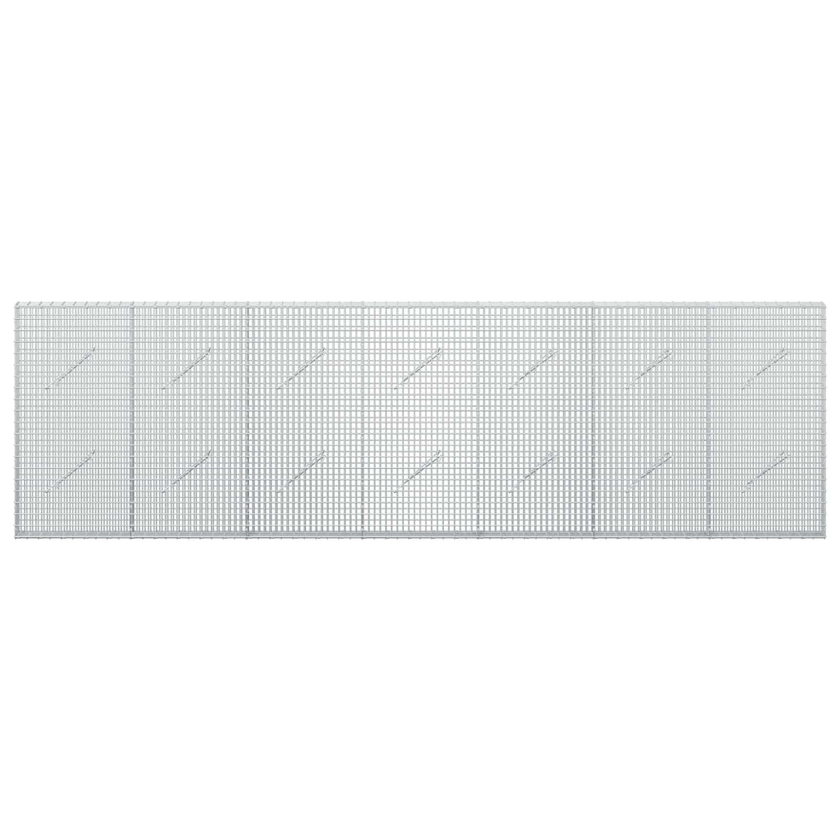 vidaXL Gabion z drutu 3,5 mm i siatką 5x2,5 cm 350x10x100 cm