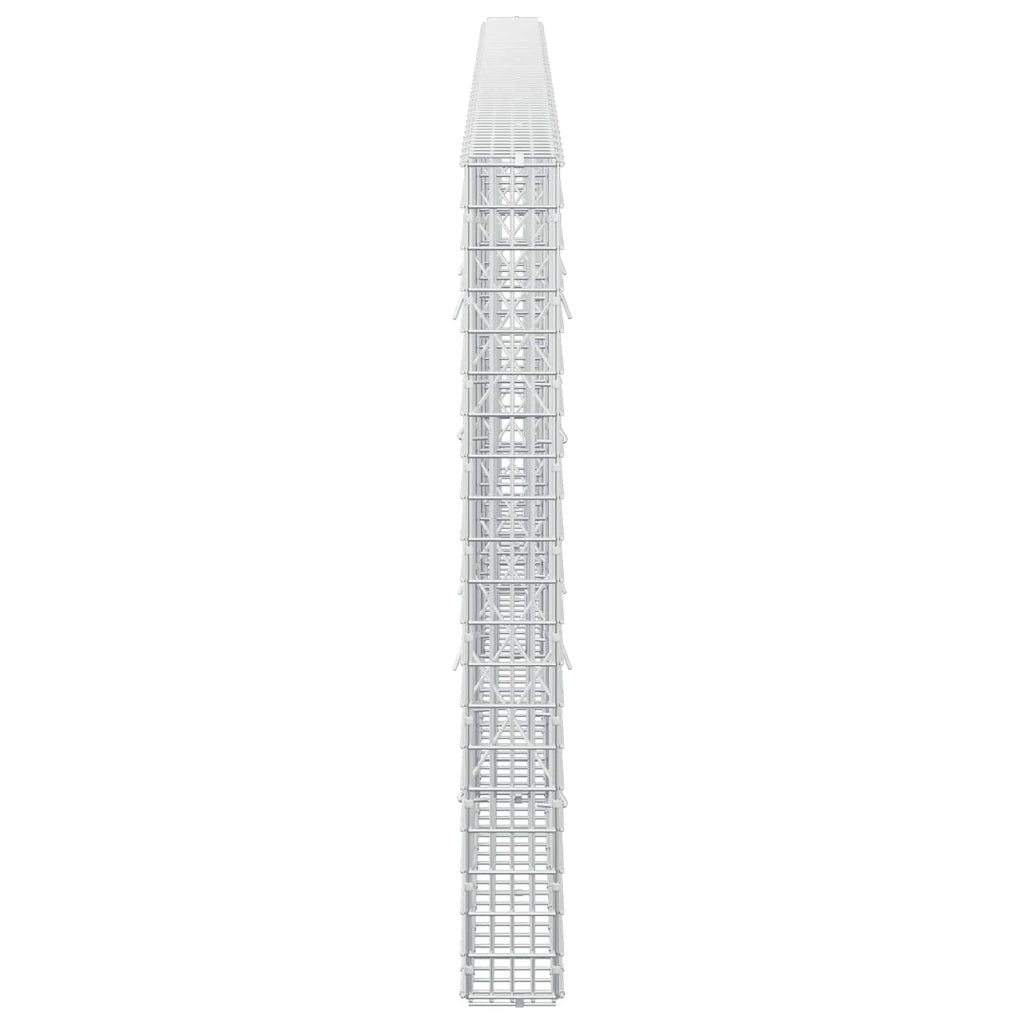 vidaXL Gabion z drutu 3,5 mm i siatką 5x2,5 cm 350x10x100 cm