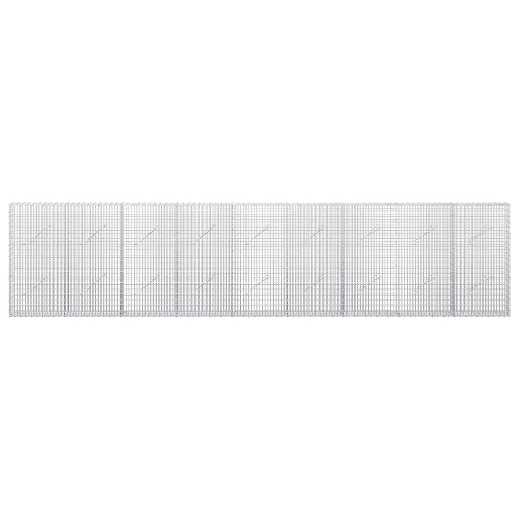 vidaXL Gabion z drutu 3,5 mm i siatką 5x2,5 cm 450x10x100 cm