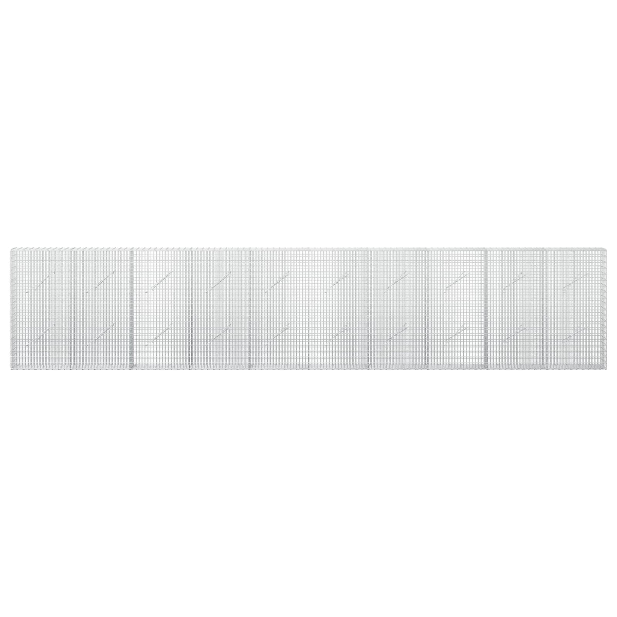 vidaXL Gabion z drutu 3,5 mm i siatką 5x2,5 cm 500x10x100 cm