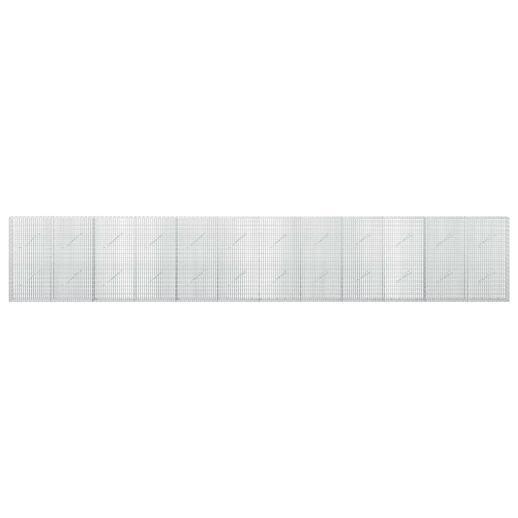 vidaXL Gabion z drutu 3,5 mm i siatką 5x2,5 cm 600x10x100 cm