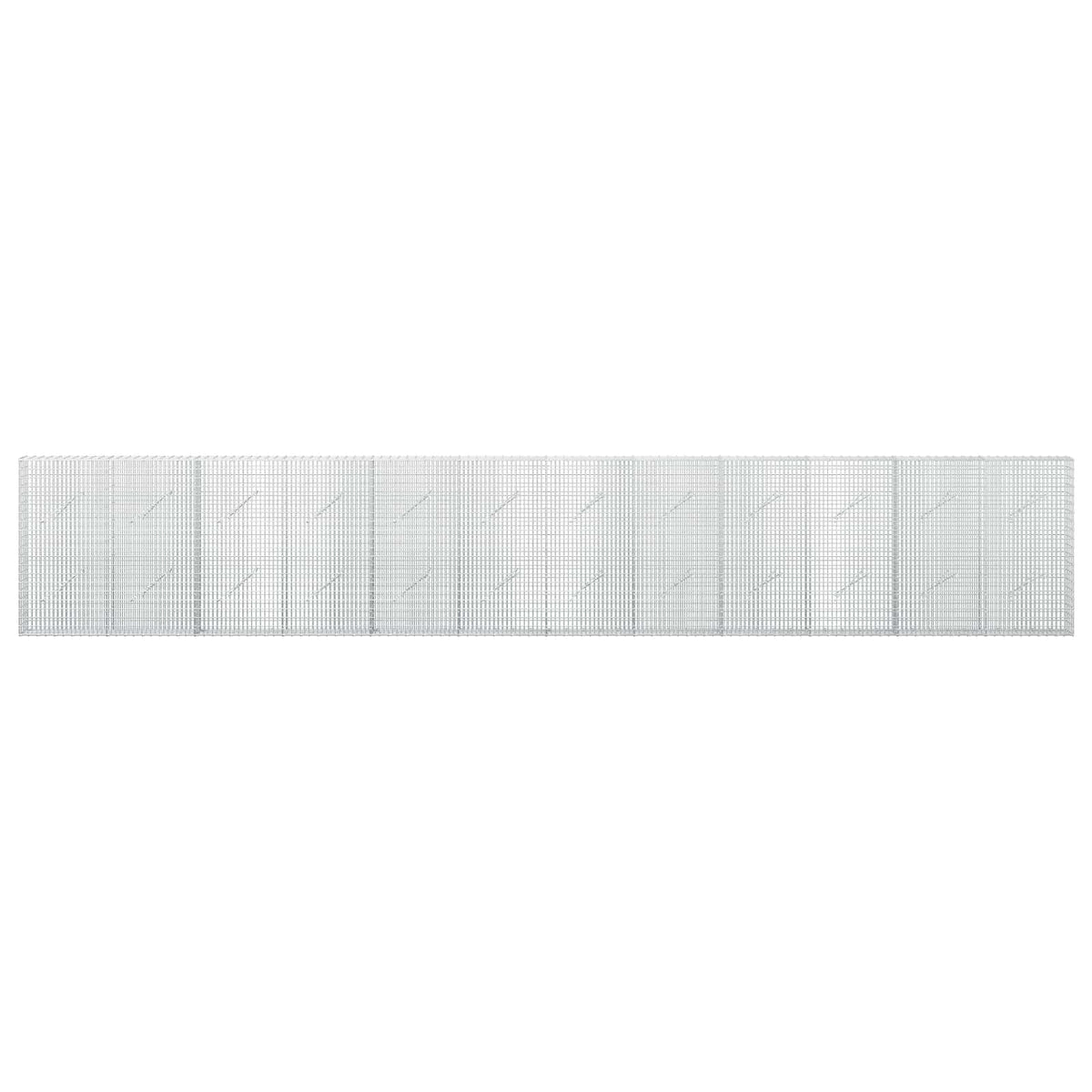 vidaXL Gabion z drutu 3,5 mm i siatką 5x2,5 cm 600x10x100 cm