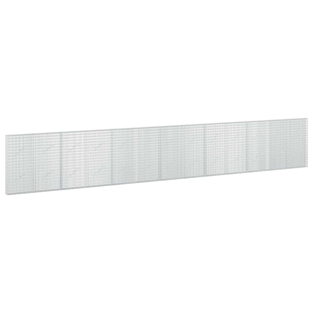 vidaXL Gabion z drutu 3,5 mm i siatką 5x2,5 cm 650x10x100 cm