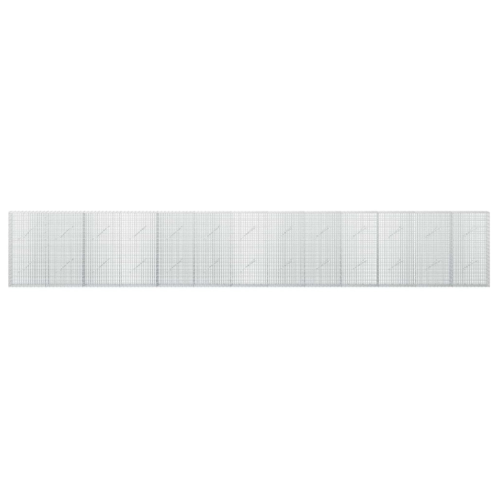 vidaXL Gabion z drutu 3,5 mm i siatką 5x2,5 cm 650x10x100 cm