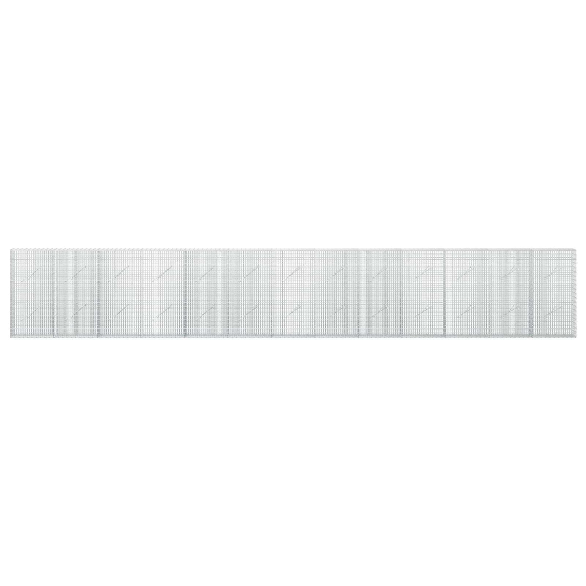 vidaXL Gabion z drutu 3,5 mm i siatką 5x2,5 cm 650x10x100 cm