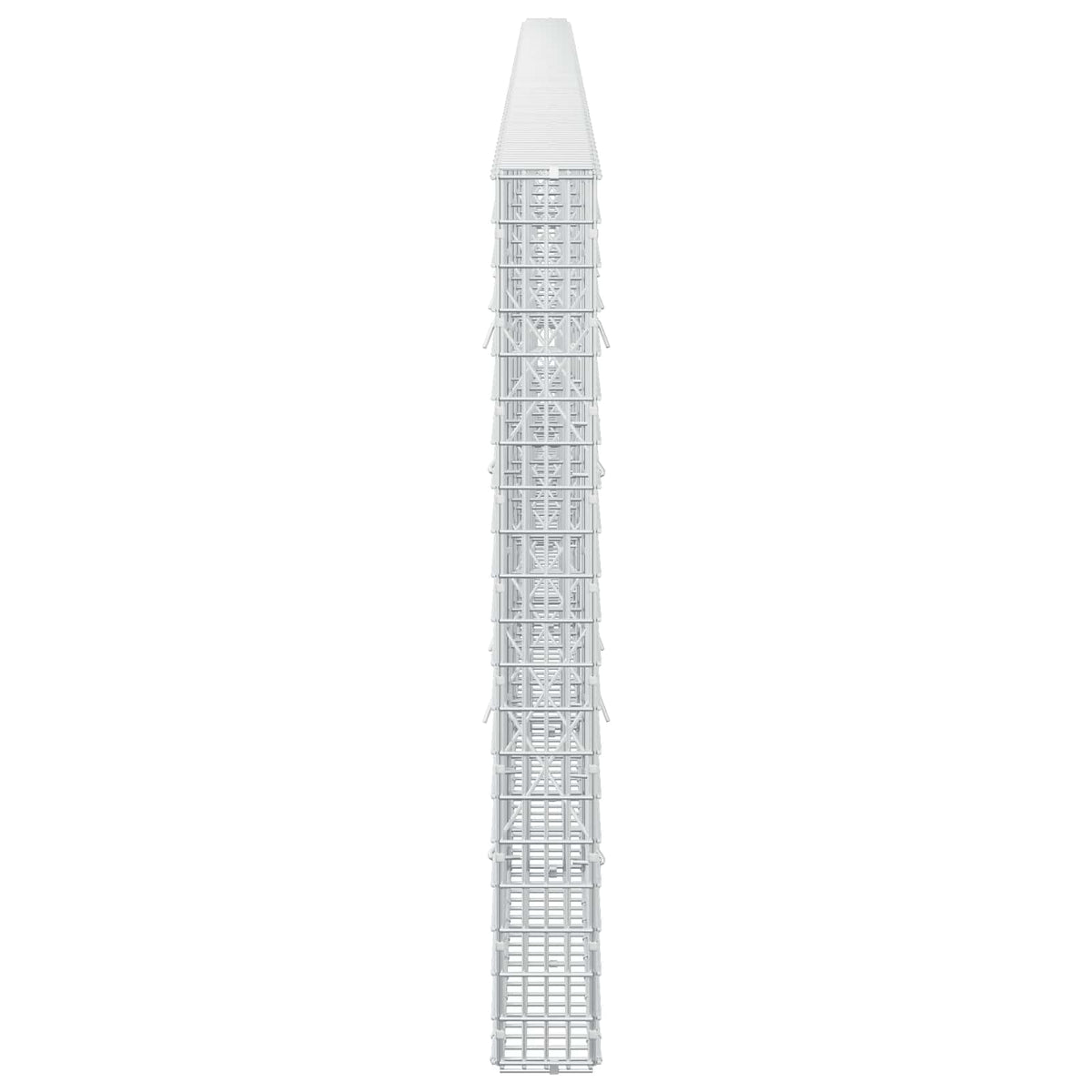 vidaXL Gabion z drutu 3,5 mm i siatką 5x2,5 cm 650x10x100 cm