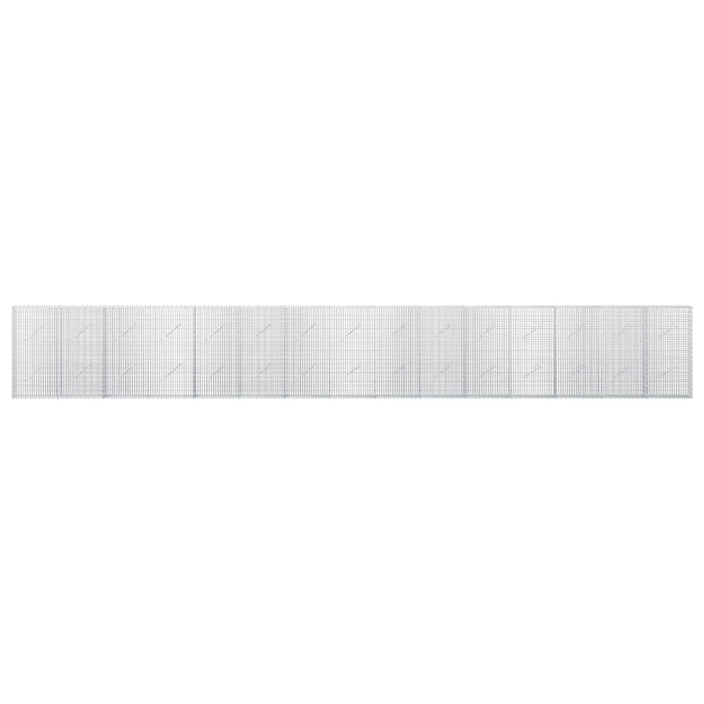 vidaXL Gabion z drutu 3,5 mm i siatką 5x2,5 cm 750x10x100 cm
