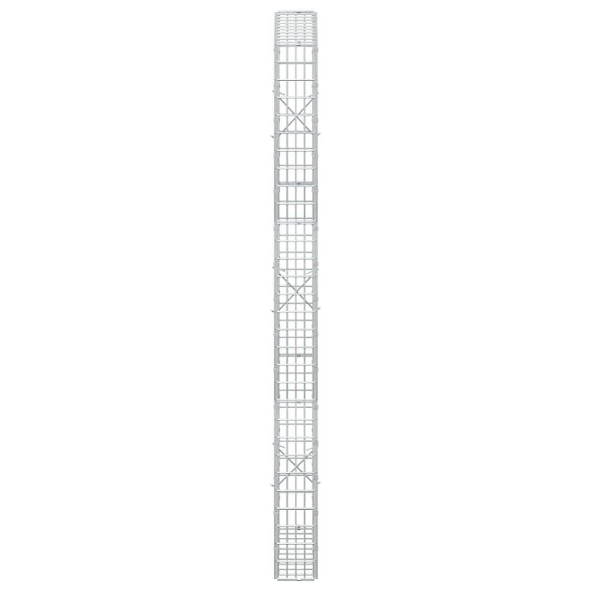 vidaXL Gabion z drutu 3,5 mm i siatką 5x2,5 cm 50x10x150 cm