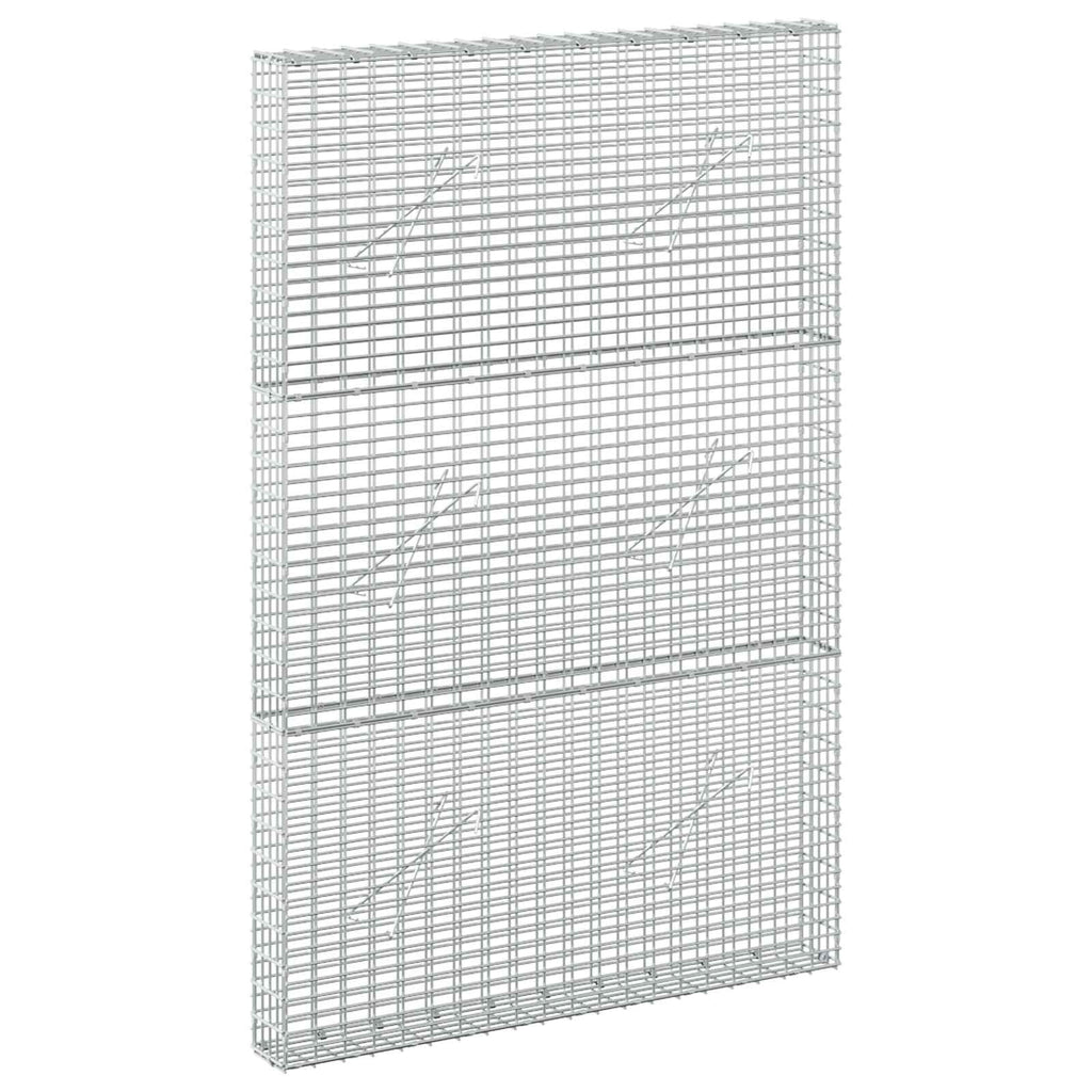 vidaXL Gabion z drutu 3,5 mm i siatką 5x2,5 cm 100x10x150 cm