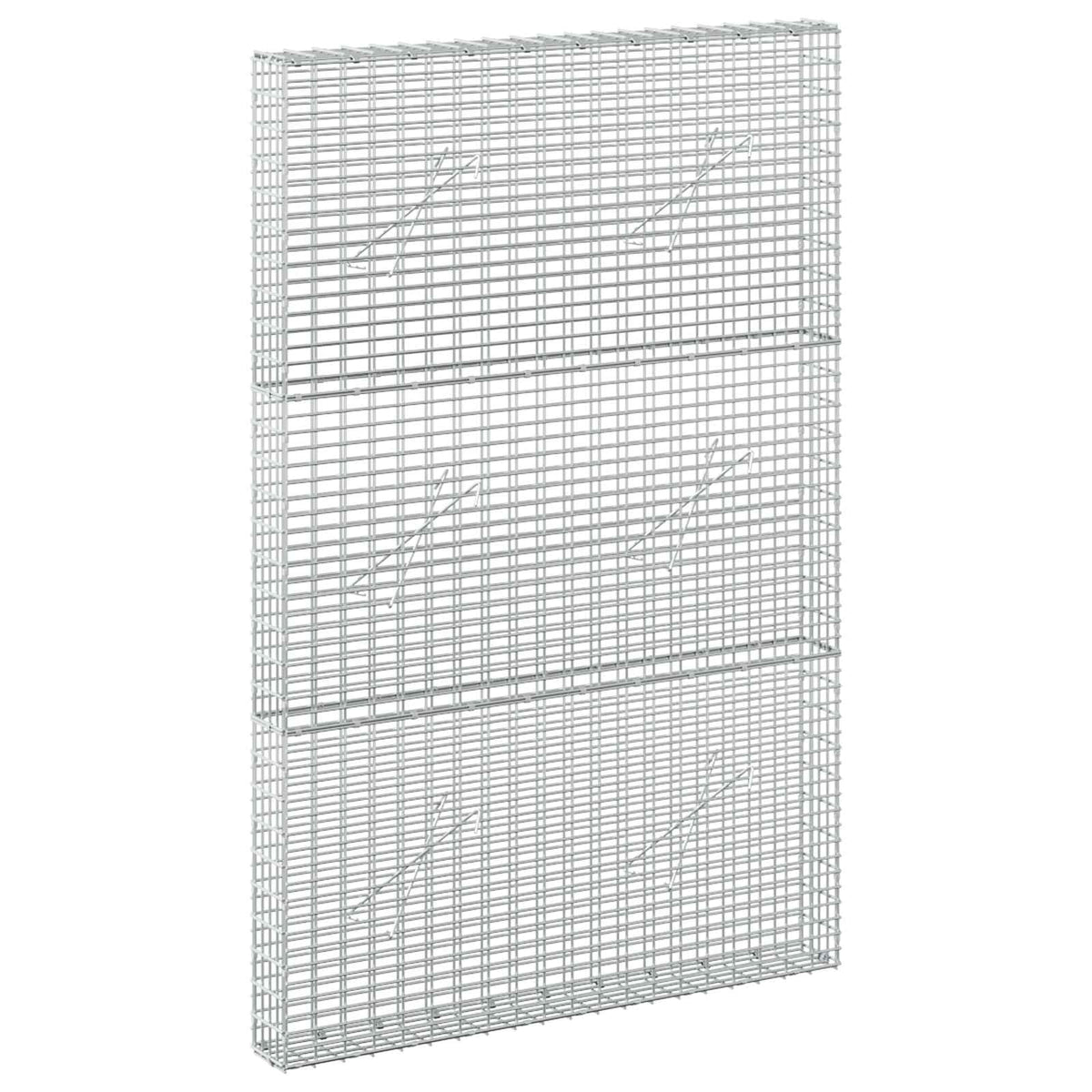 vidaXL Gabion z drutu 3,5 mm i siatką 5x2,5 cm 100x10x150 cm
