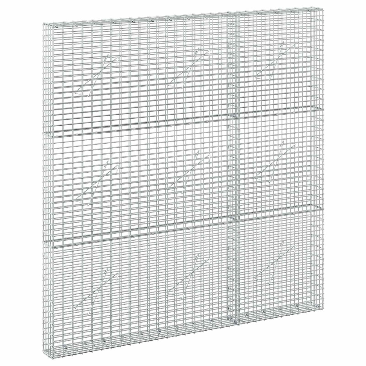 vidaXL Gabion z drutu 3,5 mm i siatką 5x2,5 cm 150x10x150 cm