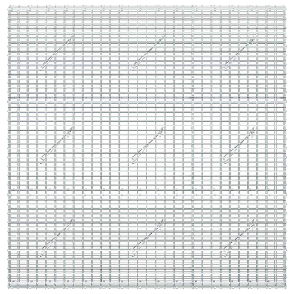 vidaXL Gabion z drutu 3,5 mm i siatką 5x2,5 cm 150x10x150 cm