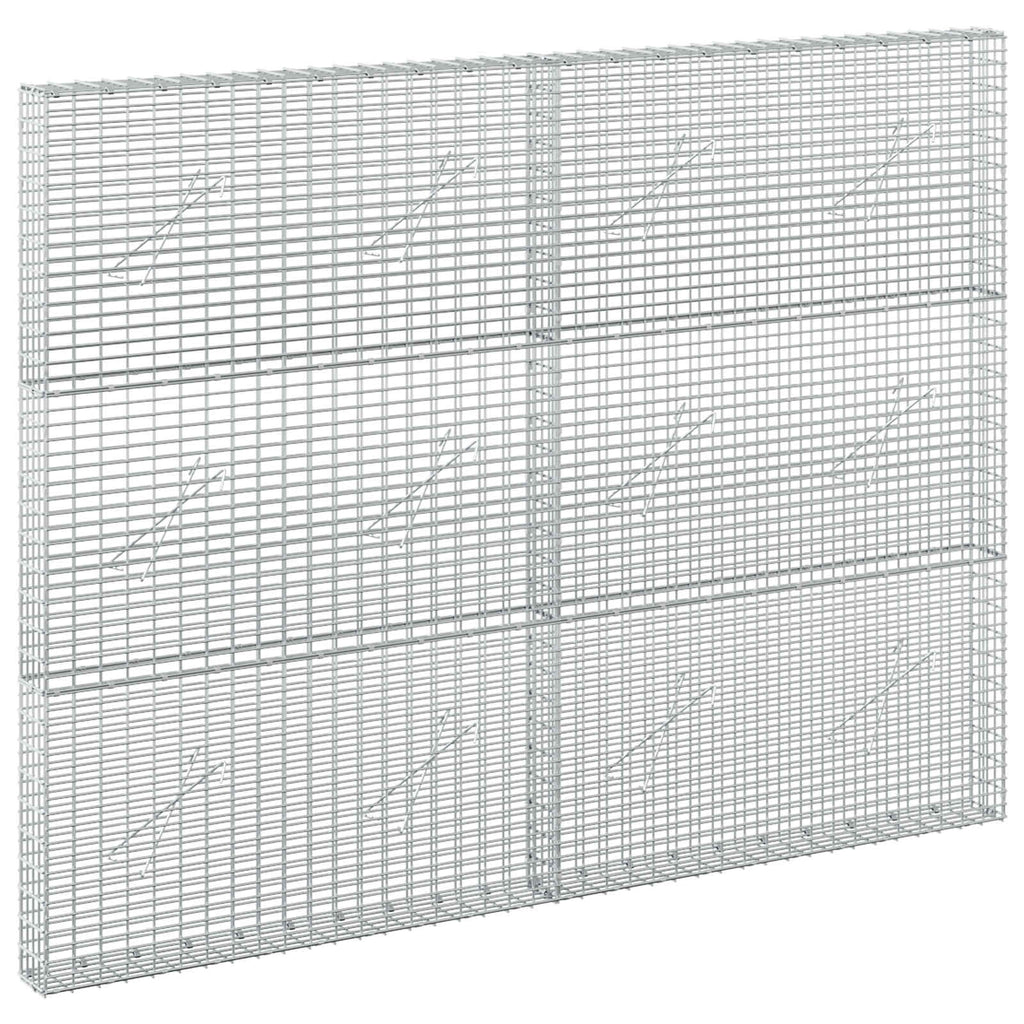 vidaXL Gabion z drutu 3,5 mm i siatką 5x2,5 cm 200x10x150 cm