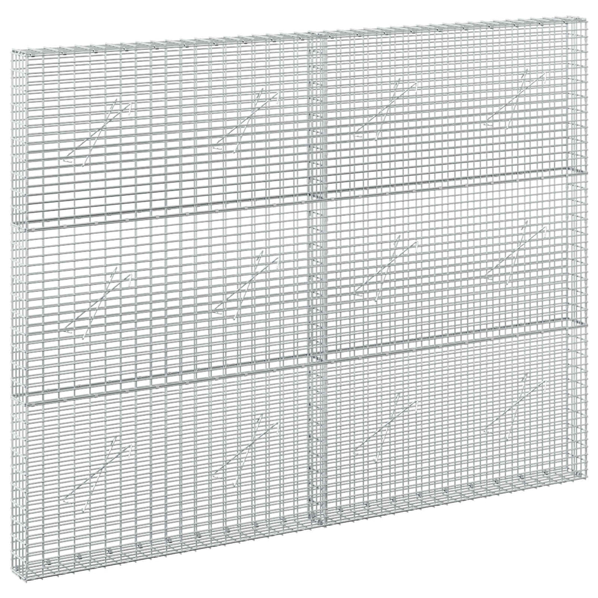 vidaXL Gabion z drutu 3,5 mm i siatką 5x2,5 cm 200x10x150 cm