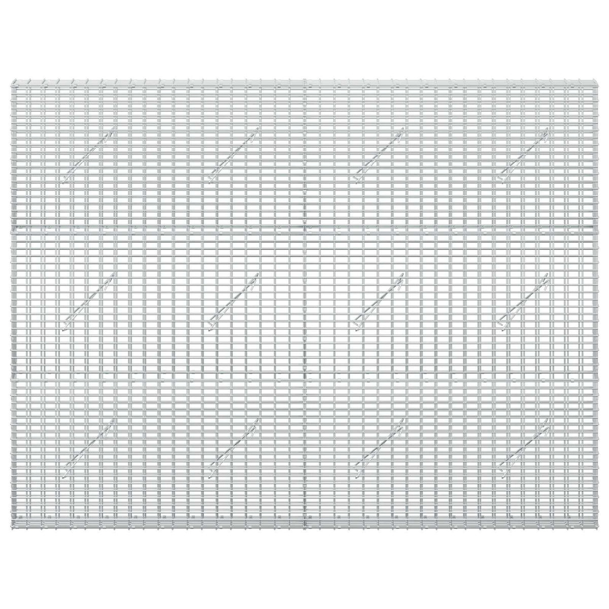 vidaXL Gabion z drutu 3,5 mm i siatką 5x2,5 cm 200x10x150 cm