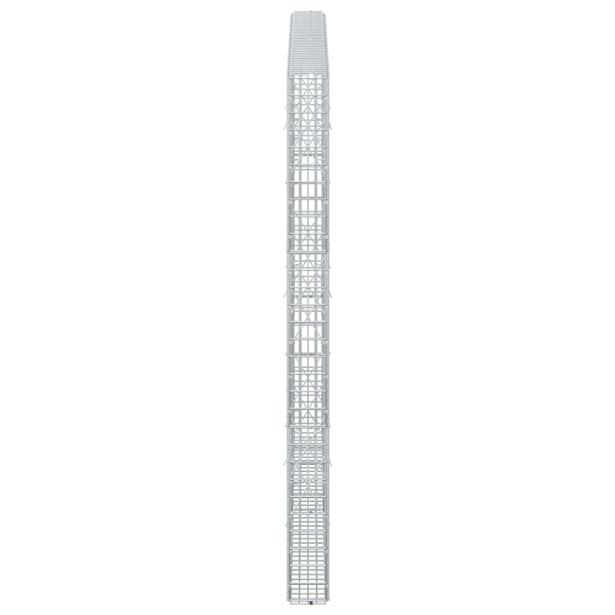 vidaXL Gabion z drutu 3,5 mm i siatką 5x2,5 cm 200x10x150 cm