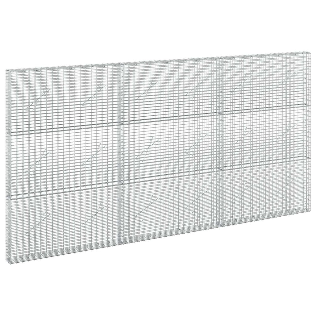 vidaXL Gabion z drutu 3,5 mm i siatką 5x2,5 cm 300x10x150 cm