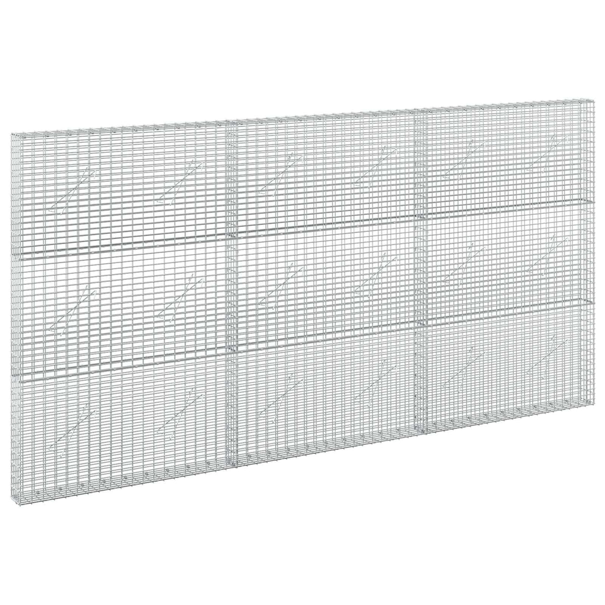vidaXL Gabion z drutu 3,5 mm i siatką 5x2,5 cm 300x10x150 cm