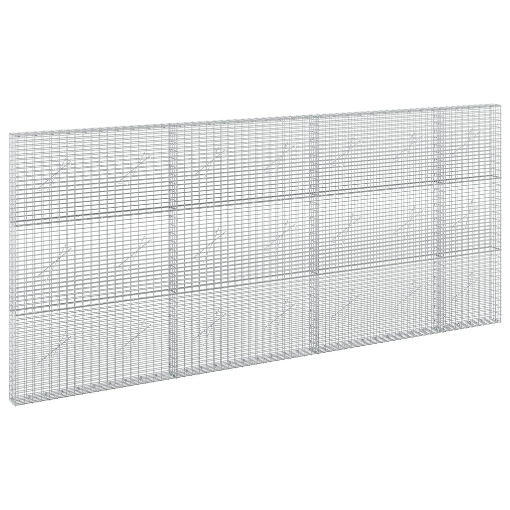vidaXL Gabion z drutu 3,5 mm i siatką 5x2,5 cm 350x10x150 cm