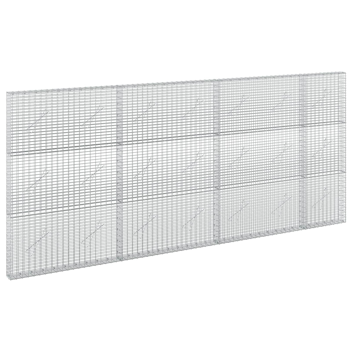vidaXL Gabion z drutu 3,5 mm i siatką 5x2,5 cm 350x10x150 cm