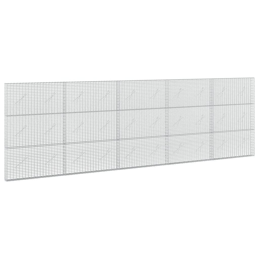 vidaXL Gabion z drutu 3,5 mm i siatką 5x2,5 cm 500x10x150 cm