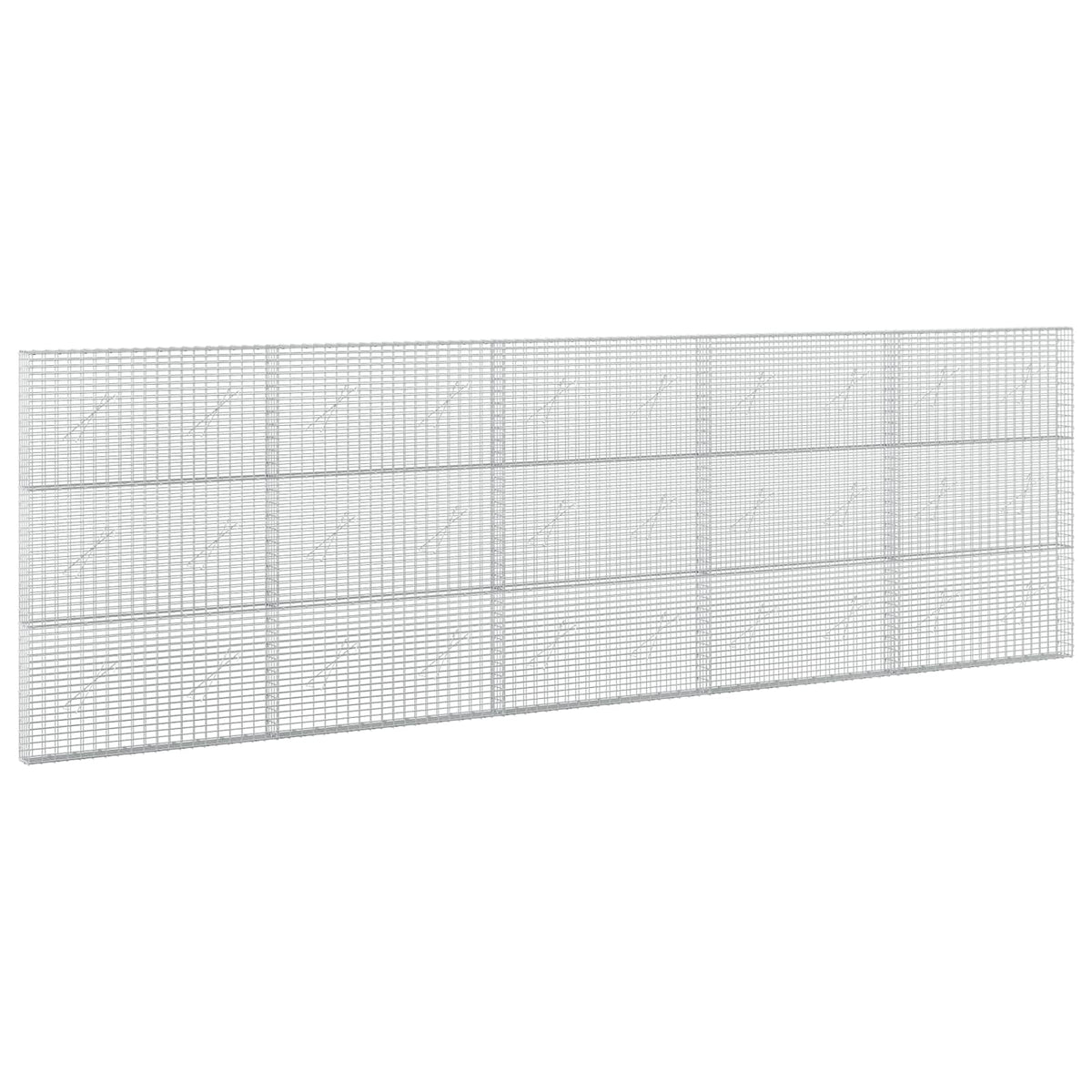 vidaXL Gabion z drutu 3,5 mm i siatką 5x2,5 cm 500x10x150 cm